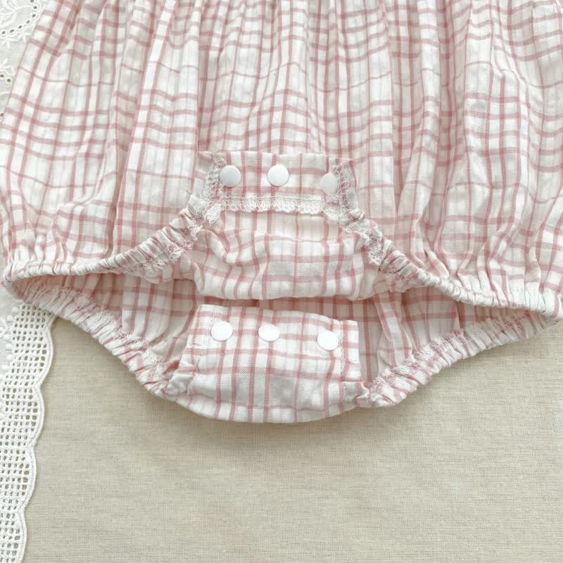 Baby Girl Pink Gingham Floral Dress/Bodysuit - image 13