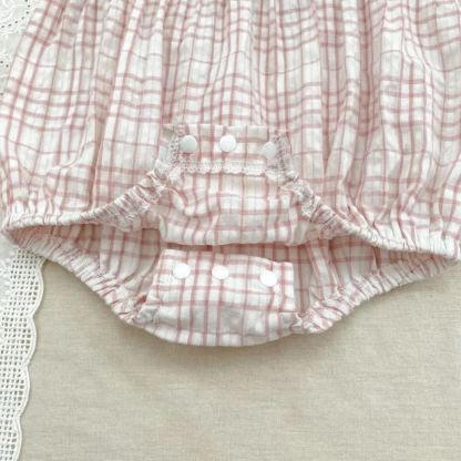 Baby Girl Pink Gingham Floral Dress/Bodysuit - image 13