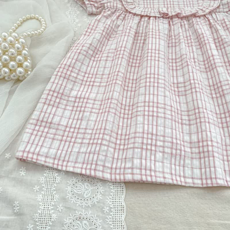Baby Girl Pink Gingham Floral Dress/Bodysuit - image 9