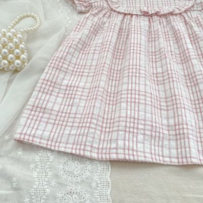 Baby Girl Pink Gingham Floral Dress/Bodysuit - image 9