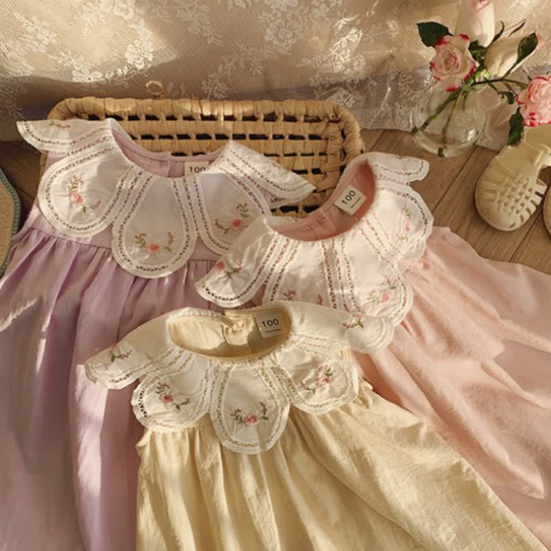 Toddler Girl Floral Embroidered Sleeveless Dress - image 7