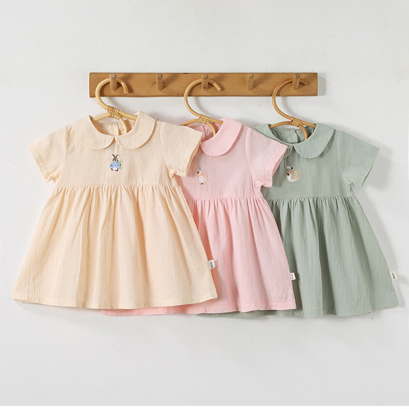 Baby Girl Animal Print Peter Pan Collar Dress - image 5