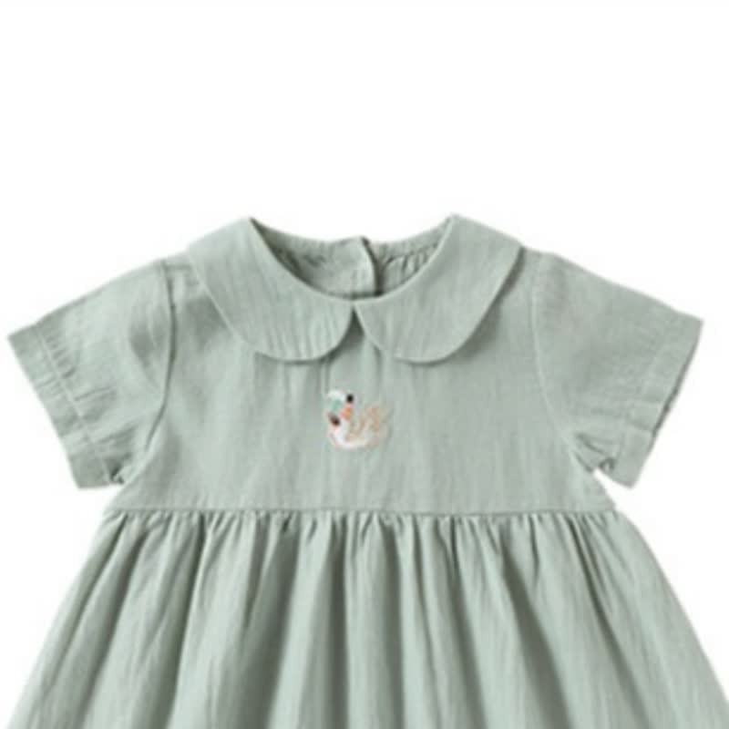 Baby Girl Animal Print Peter Pan Collar Dress - image 7