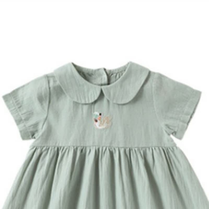 Baby Girl Animal Print Peter Pan Collar Dress - image 7
