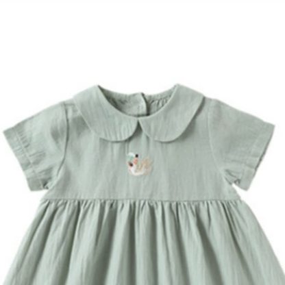 Baby Girl Animal Print Peter Pan Collar Dress - image 7