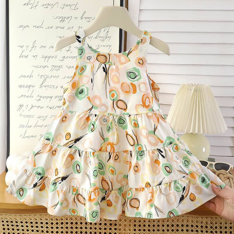 Toddler Girl Floral Sleeveless Summer Dress - Orange - 10-11T - image 7