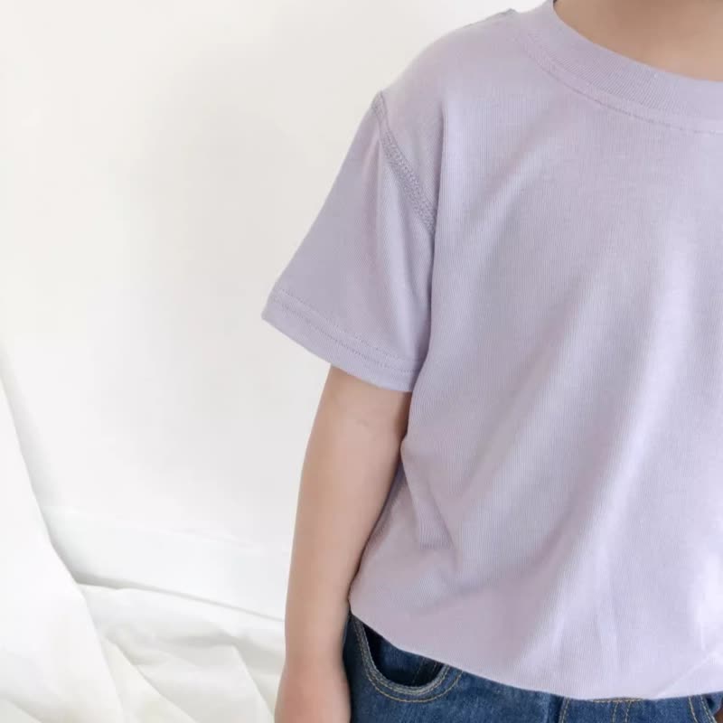 Toddler Solid Color Crew Neck Casual T-Shirt - image 12