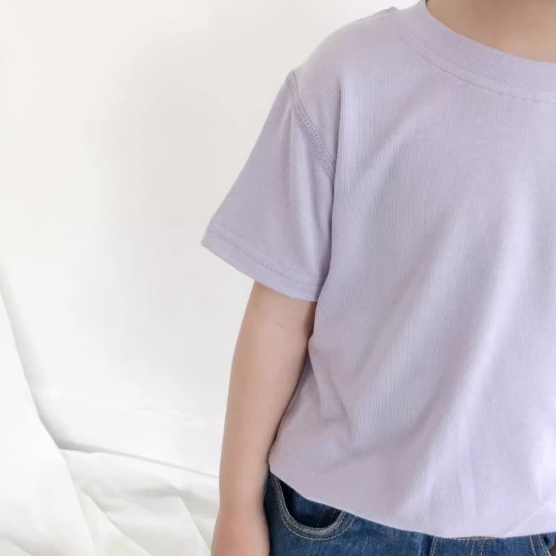 Toddler Solid Color Crew Neck Casual T-Shirt - image 12