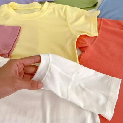 Toddler Solid Color Crew Neck Casual T-Shirt - image 15