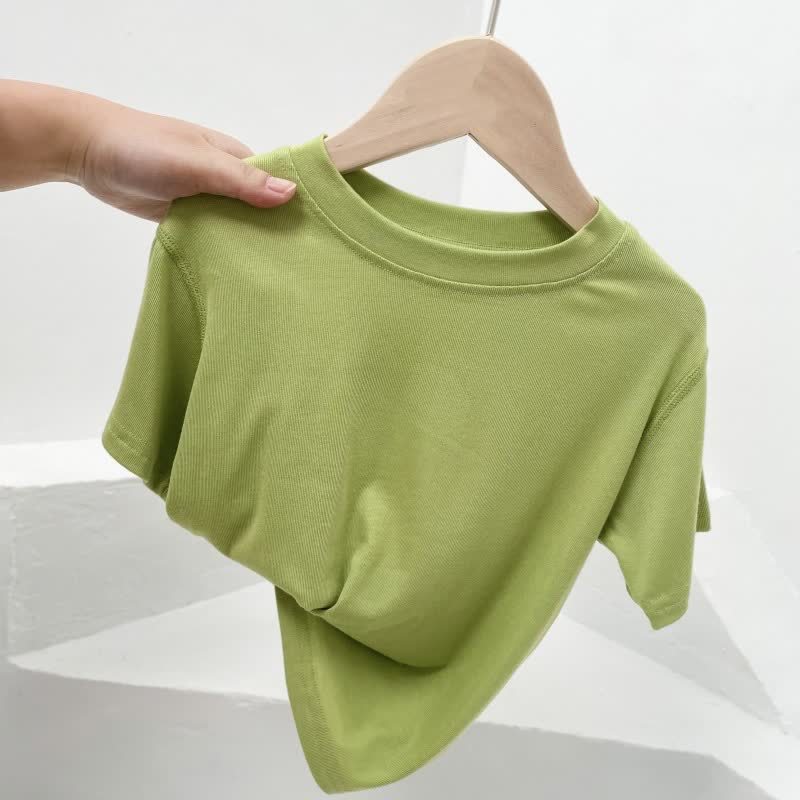 Toddler Solid Color Crew Neck Casual T-Shirt - Green - 10-11T - image 5