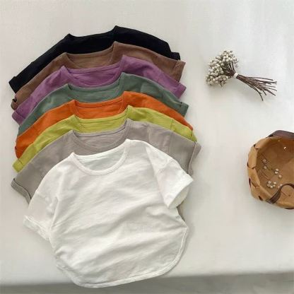 Toddler Solid Color Boxy Crew Neck T-Shirt - image 1