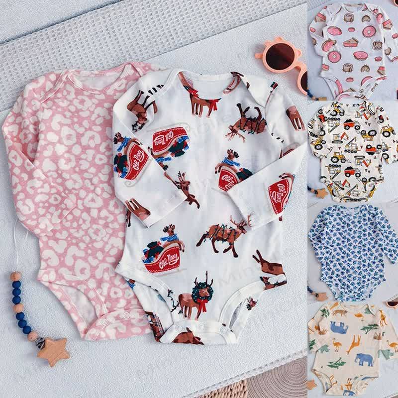 Baby Cotton Cartoon Print Short Sleeve Bodysuit - image 1