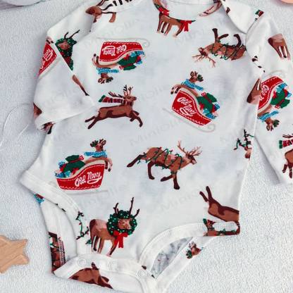 Baby Cotton Cartoon Print Short Sleeve Bodysuit - image 12