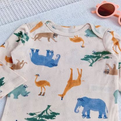 Baby Cotton Cartoon Print Short Sleeve Bodysuit - image 19