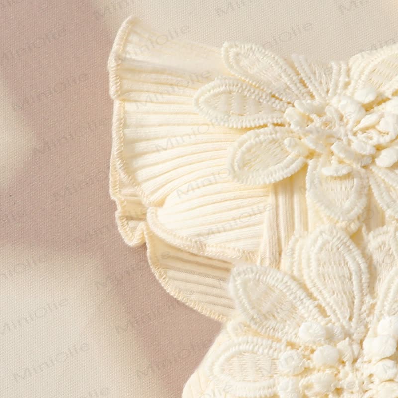 Baby Floral/Butterfly Tulle Skirted Bodysuit with Headband - image 12