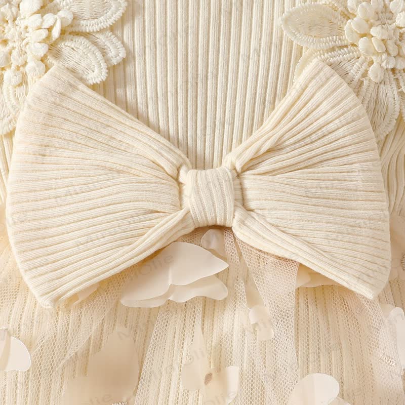 Baby Floral/Butterfly Tulle Skirted Bodysuit with Headband - image 14