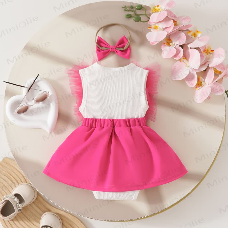 Baby Pearl Bow Tulle Skirted Bodysuit - image 26