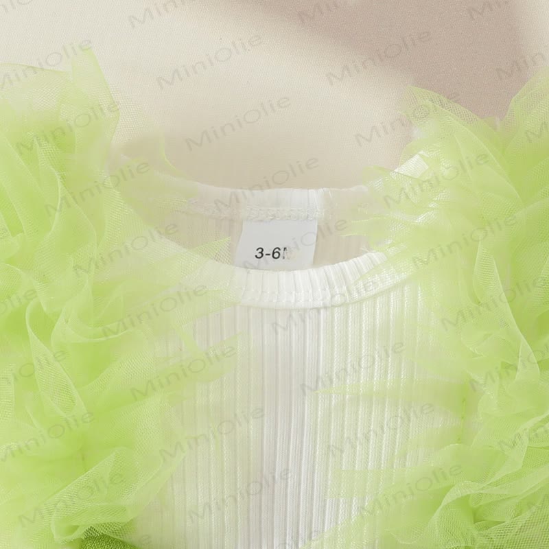 Baby Pearl Bow Tulle Skirted Bodysuit - image 12