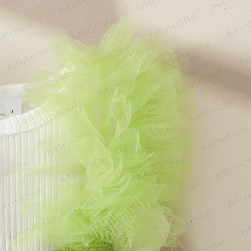 Baby Pearl Bow Tulle Skirted Bodysuit - image 13