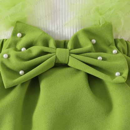 Baby Pearl Bow Tulle Skirted Bodysuit - image 14