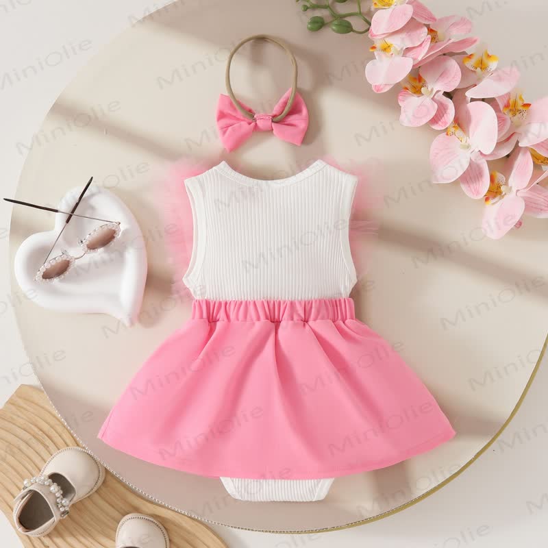 Baby Pearl Bow Tulle Skirted Bodysuit - image 20