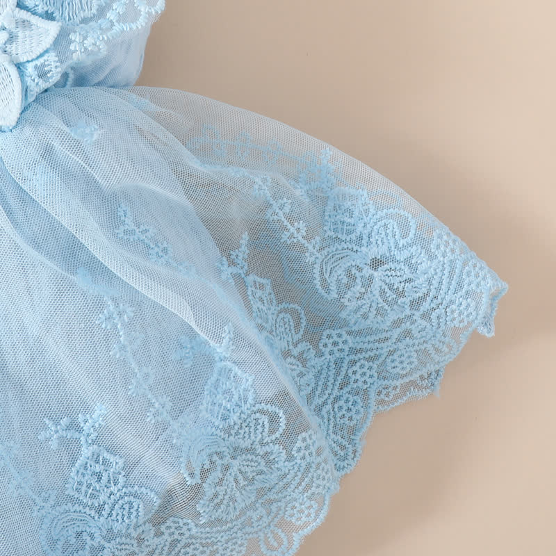 Baby Lace Tulle Ribbed Skirted Bodysuit - image 14