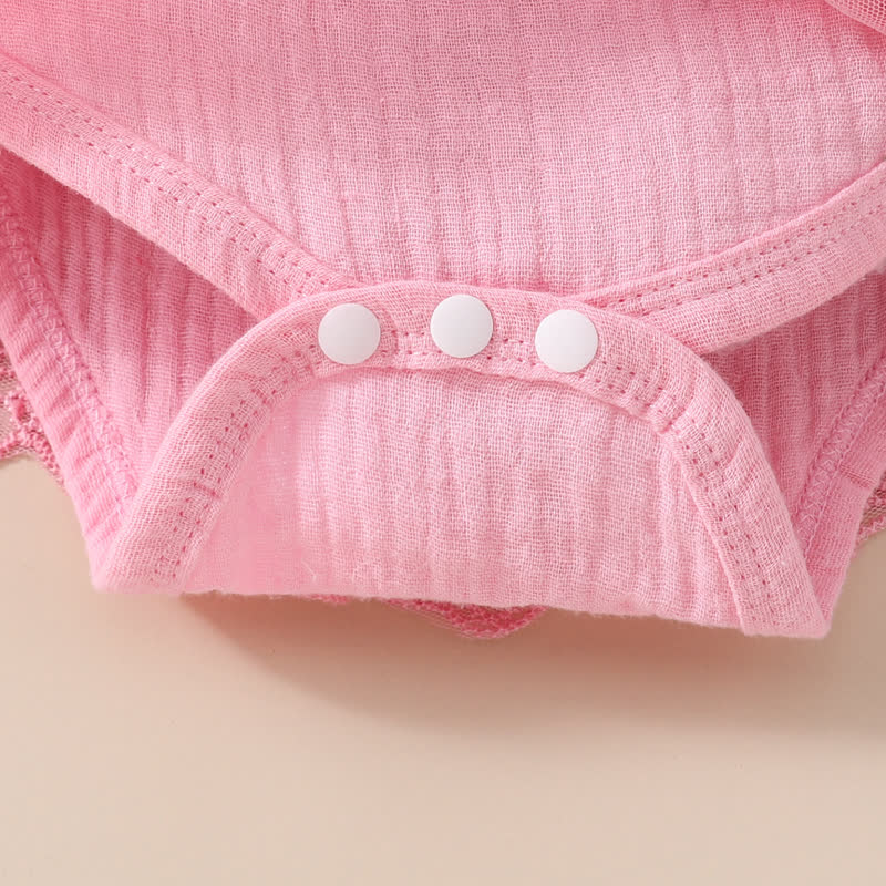Baby Lace Tulle Ribbed Skirted Bodysuit - image 8