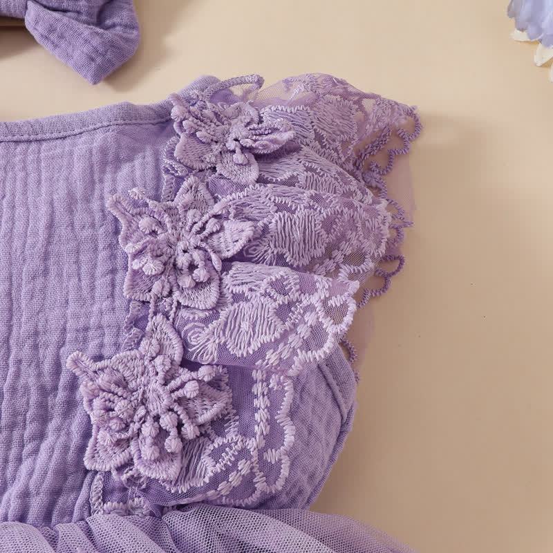 Baby Lace Tulle Ribbed Skirted Bodysuit - image 19