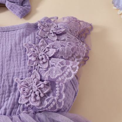 Baby Lace Tulle Ribbed Skirted Bodysuit - image 19