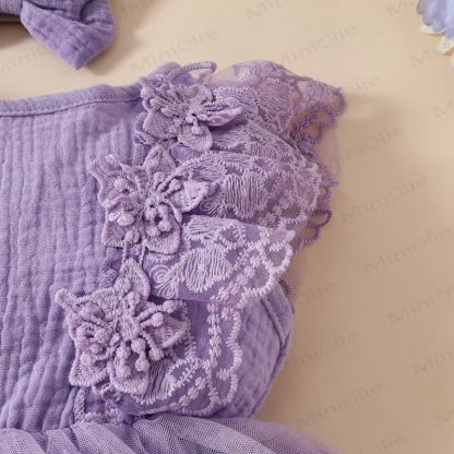 Baby Lace Tulle Ribbed Skirted Bodysuit - image 19