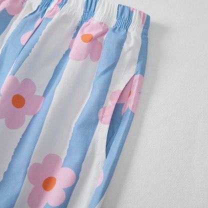 Baby Toddler Striped Flower Sleeveless 2-piece Set - image 4