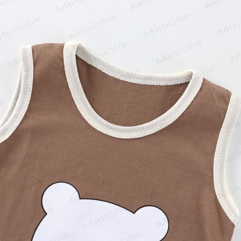 Toddler Dinosaur/Bear Print Sleeveless Set - image 5