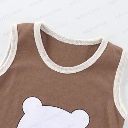 Toddler Dinosaur/Bear Print Sleeveless Set - image 5