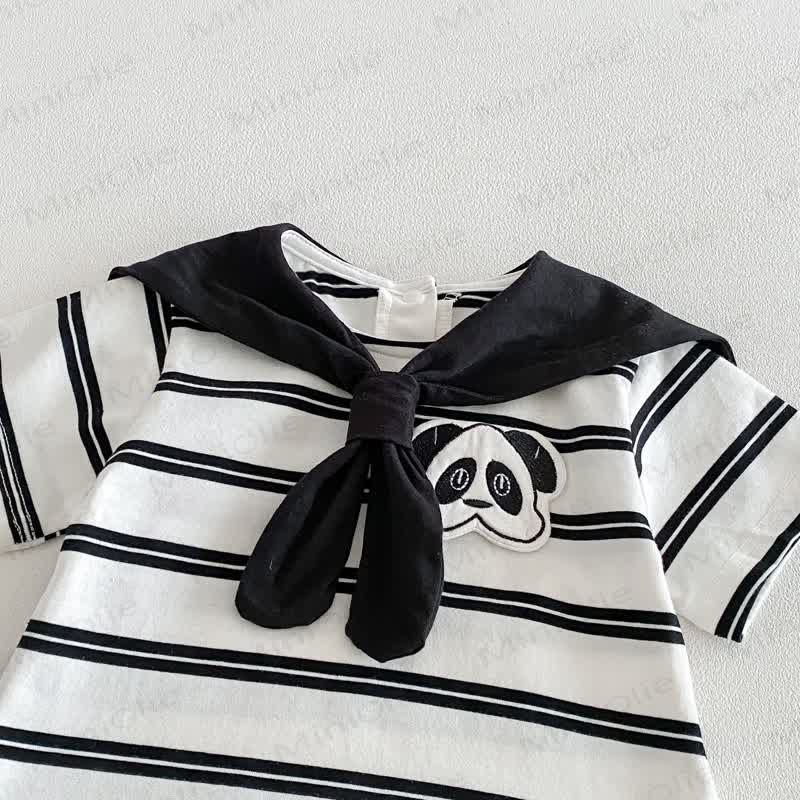 Baby Cotton Sailor Collection Stripe Short Sleeves Romper - image 2