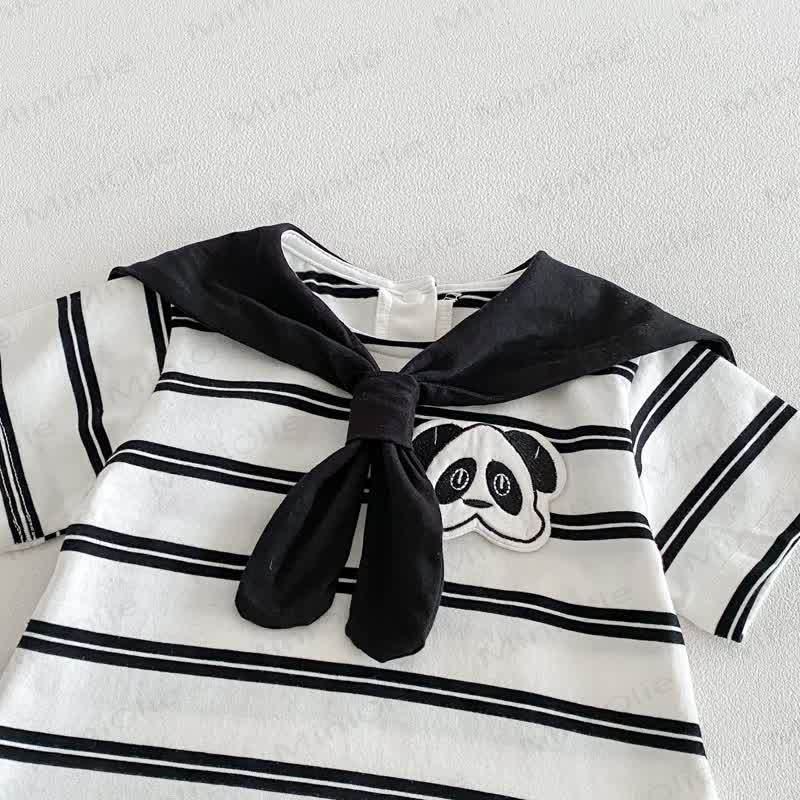 Baby Cotton Sailor Collection Stripe Short Sleeves Romper - image 2