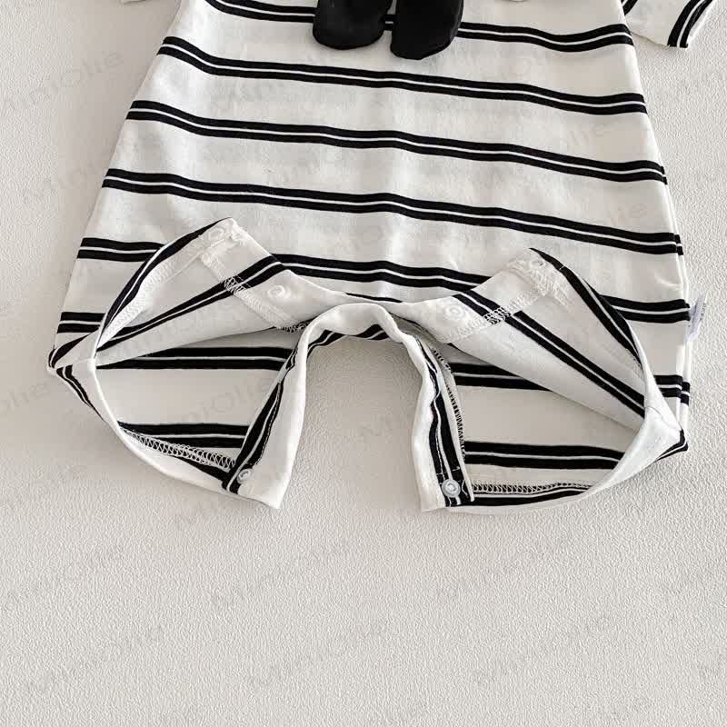 Baby Cotton Sailor Collection Stripe Short Sleeves Romper - image 3