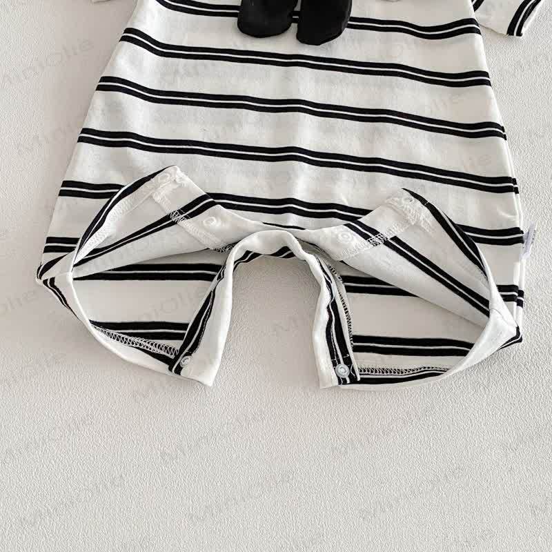Baby Cotton Sailor Collection Stripe Short Sleeves Romper - image 3