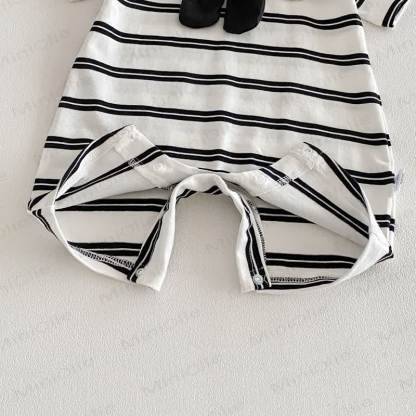 Baby Cotton Sailor Collection Stripe Short Sleeves Romper - image 3