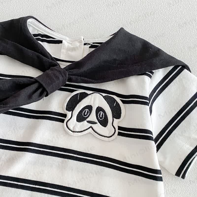 Baby Cotton Sailor Collection Stripe Short Sleeves Romper - image 4