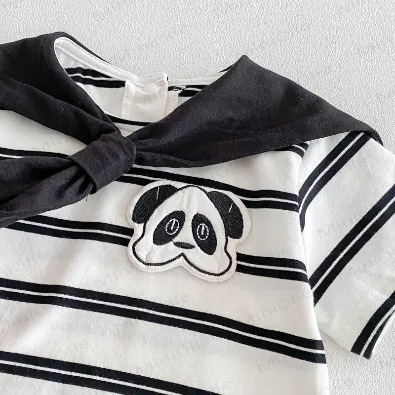 Baby Cotton Sailor Collection Stripe Short Sleeves Romper - image 4