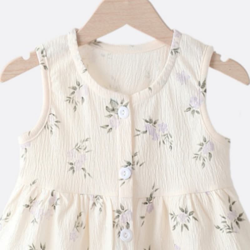 Toddler Baby Girl Button Front Summer Dress - image 5