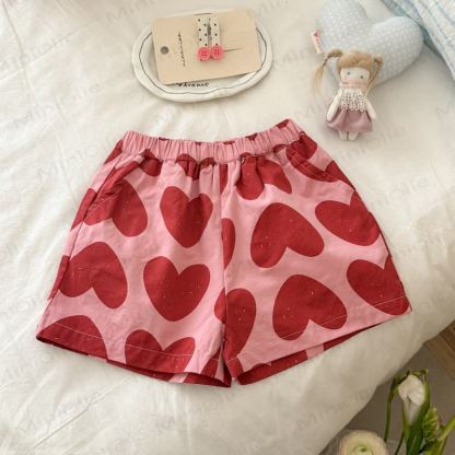 Toddler Girls Cotton Polka Dot Lounge Shorts or Lace Socks - Pink - 8-9T - image 4
