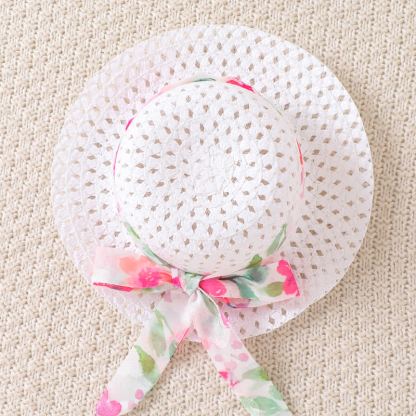 Baby Girl Pink Floral Dress with Hat - image 6