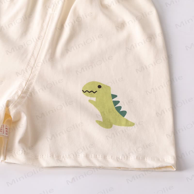 Toddler Soft Cotton Animal Print Tee and Shorts 2-piece Set - image 9