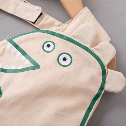 Baby Dino Tail Knit Tee and Suspender Shorts 2-piece Overalls Set - image 8
