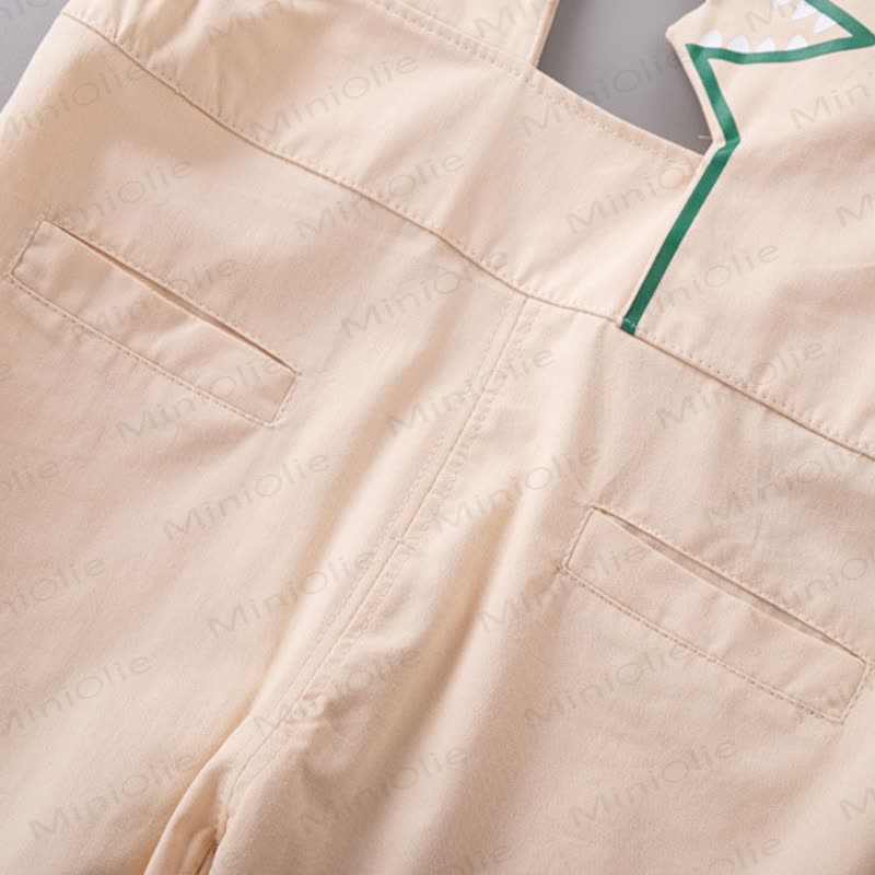 Baby Dino Tail Knit Tee and Suspender Shorts 2-piece Overalls Set - image 9