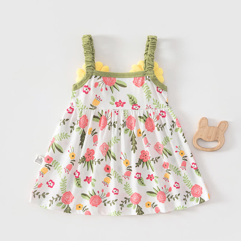 Baby Girl Floral Print Cotton Dress - image 4