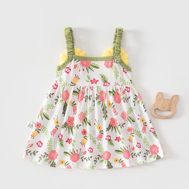 Baby Girl Floral Print Cotton Dress - image 4