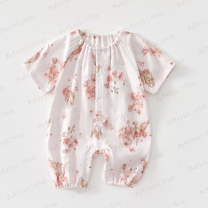 Baby Bamboo Fiber Soft Romper - White Swan - 18-24M - image 2