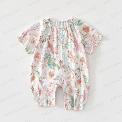 Baby Bamboo Fiber Soft Romper - White Coral - 18-24M - image 4